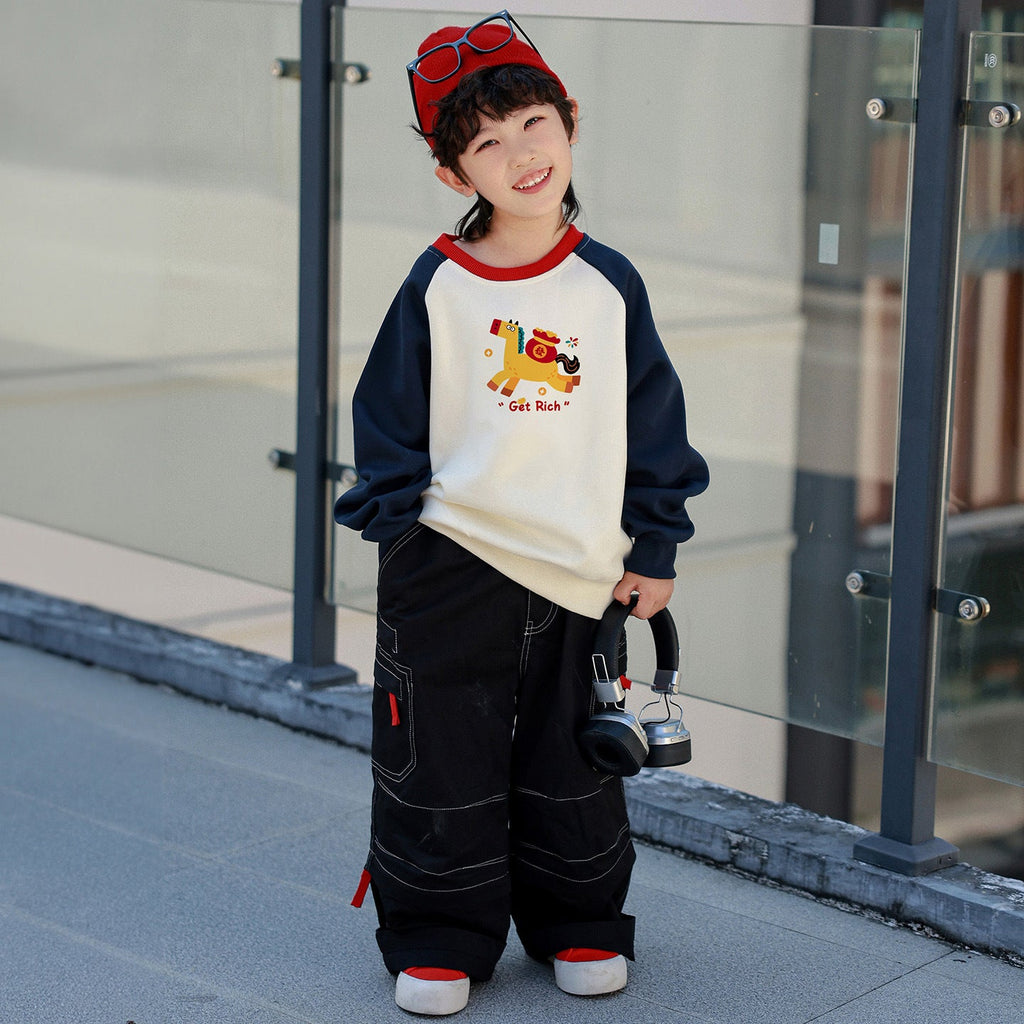 Parent-child Matching Sweatshirts Soft And Breathable Non-pillingnew Springautumn Family Outfits