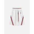 Retro Striped Embroidered Athletic Shorts