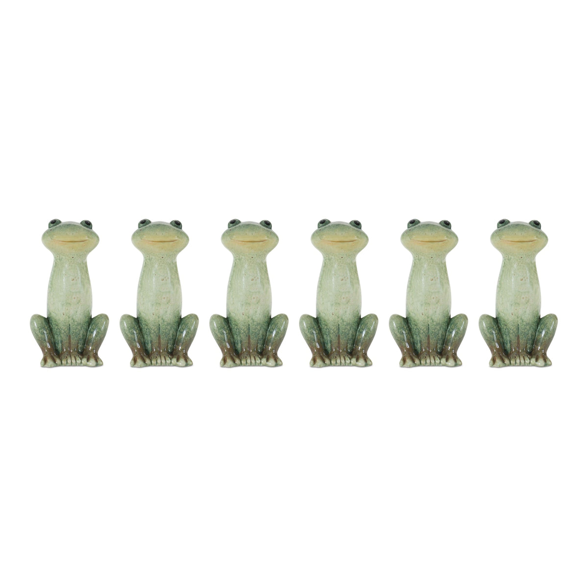 Garden frog figurine (set of 6)