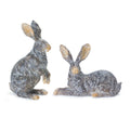 Garden rabbit figurine (set of 2)