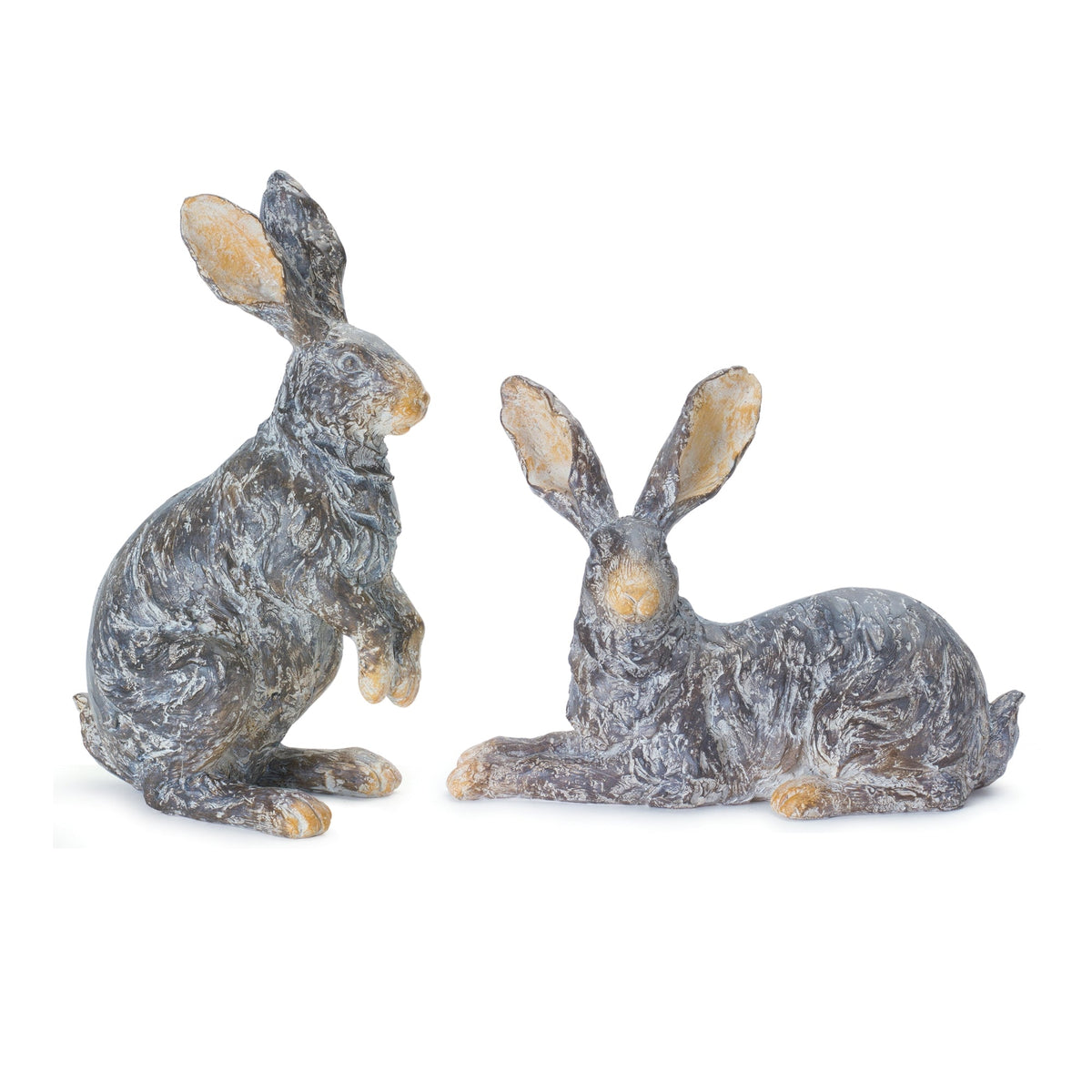 Garden rabbit figurine (set of 2)
