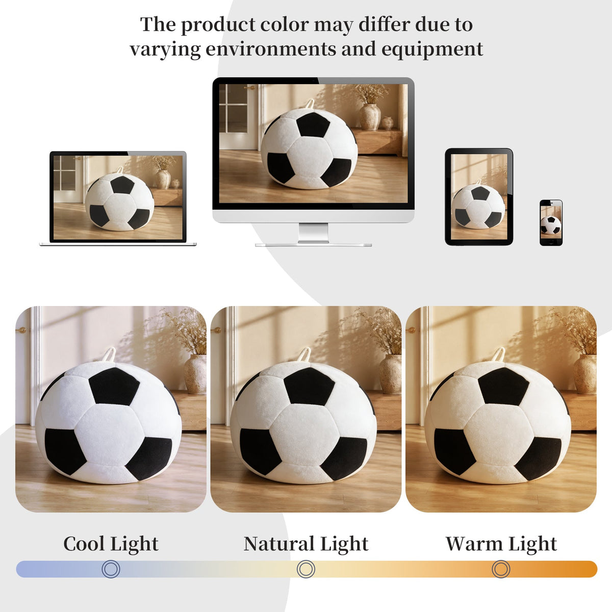 Small Soccer‑Shaped Bean Bag Chair