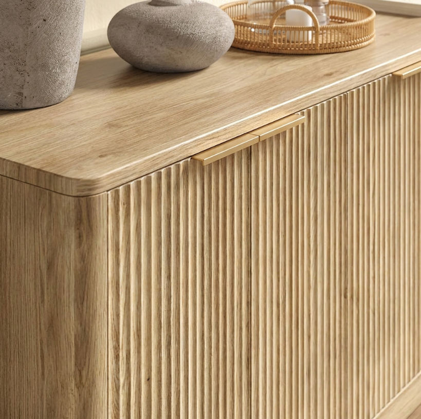 Natural Wood Sideboard Cabinet