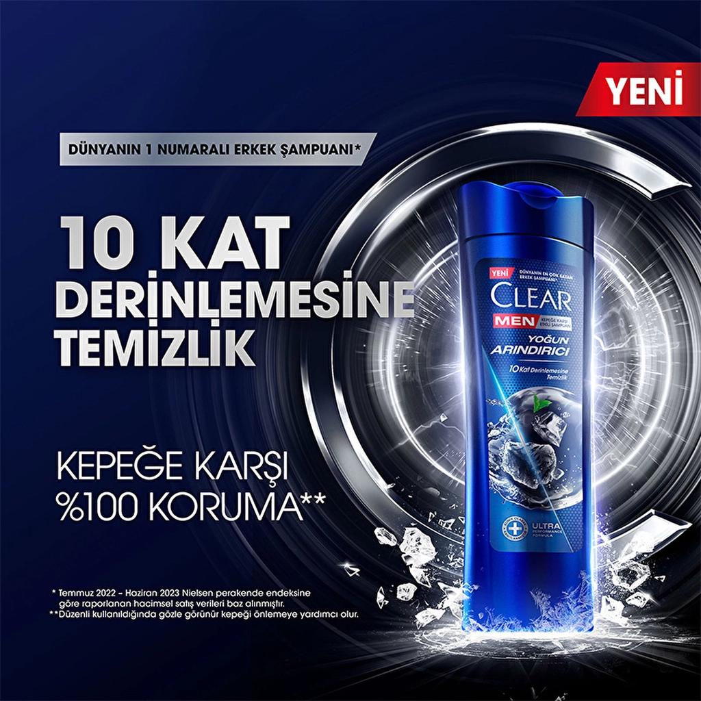 Clear Men Deep Cleansing Charcoal Anti-Dandruff Shampoo 350 ml