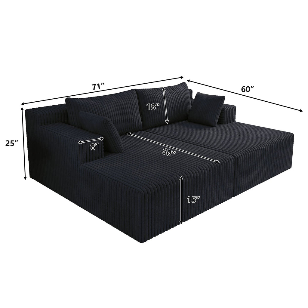 Cloud Sectional Couch with Shape Chaise