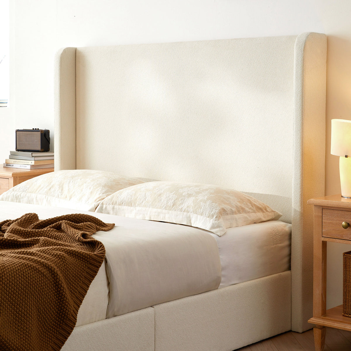 Carmen Upholstered Wingback Bed