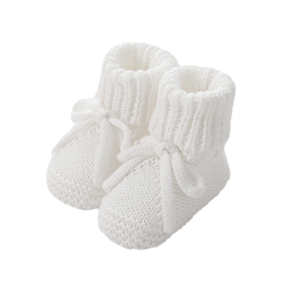 Bow-tie Strap Knitted Toddler Shoes