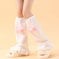Kawaii Lolita Fuzzy Fluffy Socks With Bow Cartoon Cosplay Leg Warmer Over The Knee Women Girls For Party Clubwear Daily