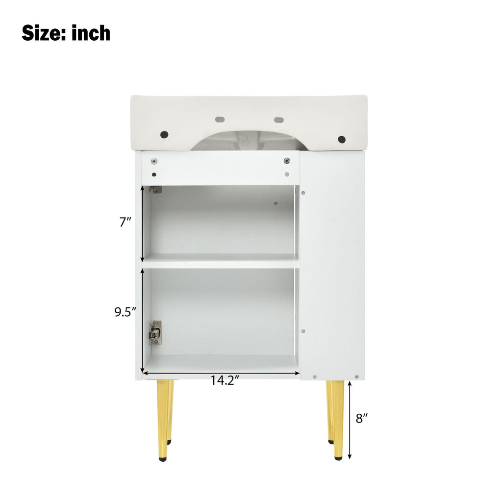 21.6" Left Side Storage Bathroom Vanity