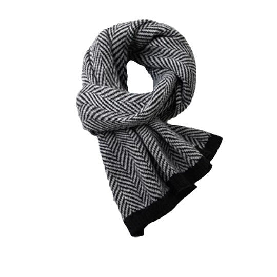 Vintage Chinese-character Pattern Cashmere Scarf For Women