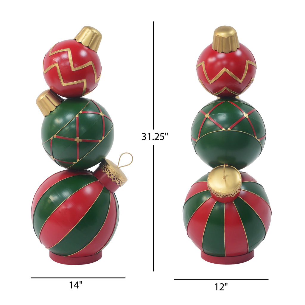 Classic Stacked Christmas Ball Decoration