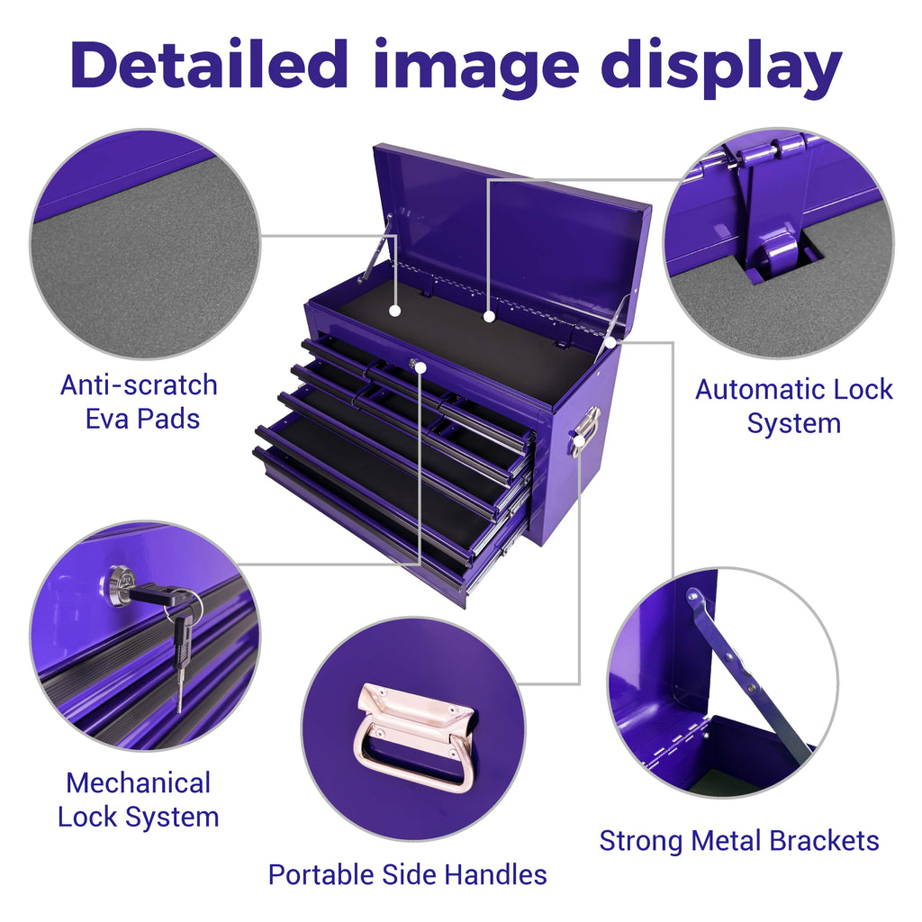 Heavy Duty Metal Tool Box, 24-inch, Portable