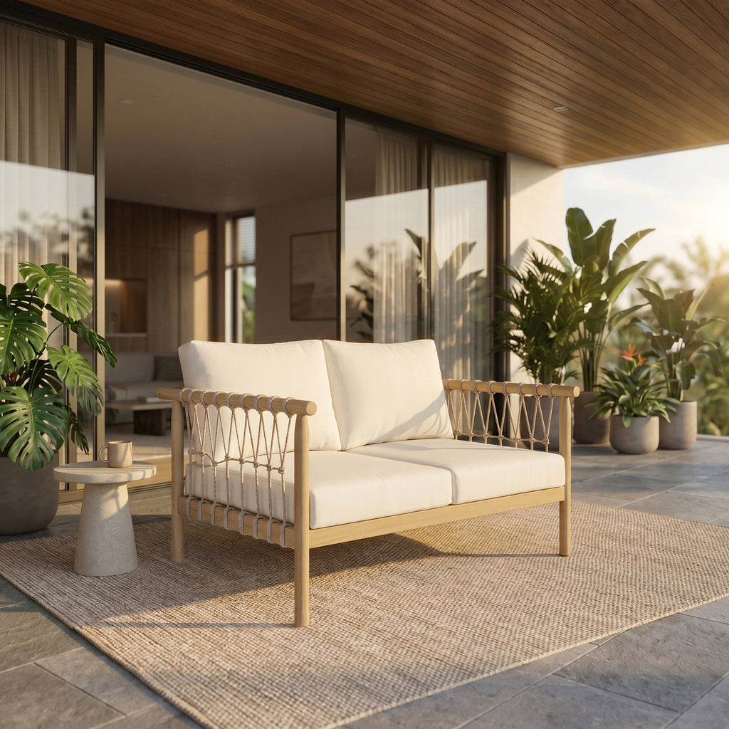 Light Teak Acacia Wood Patio Seating