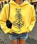 Women Cherry Bow Gingham Print Oversized Hoodie, Long Sleeve Casual Pullover Sweatshirt