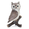 Woodland owl on branch figurine (set of 4)
