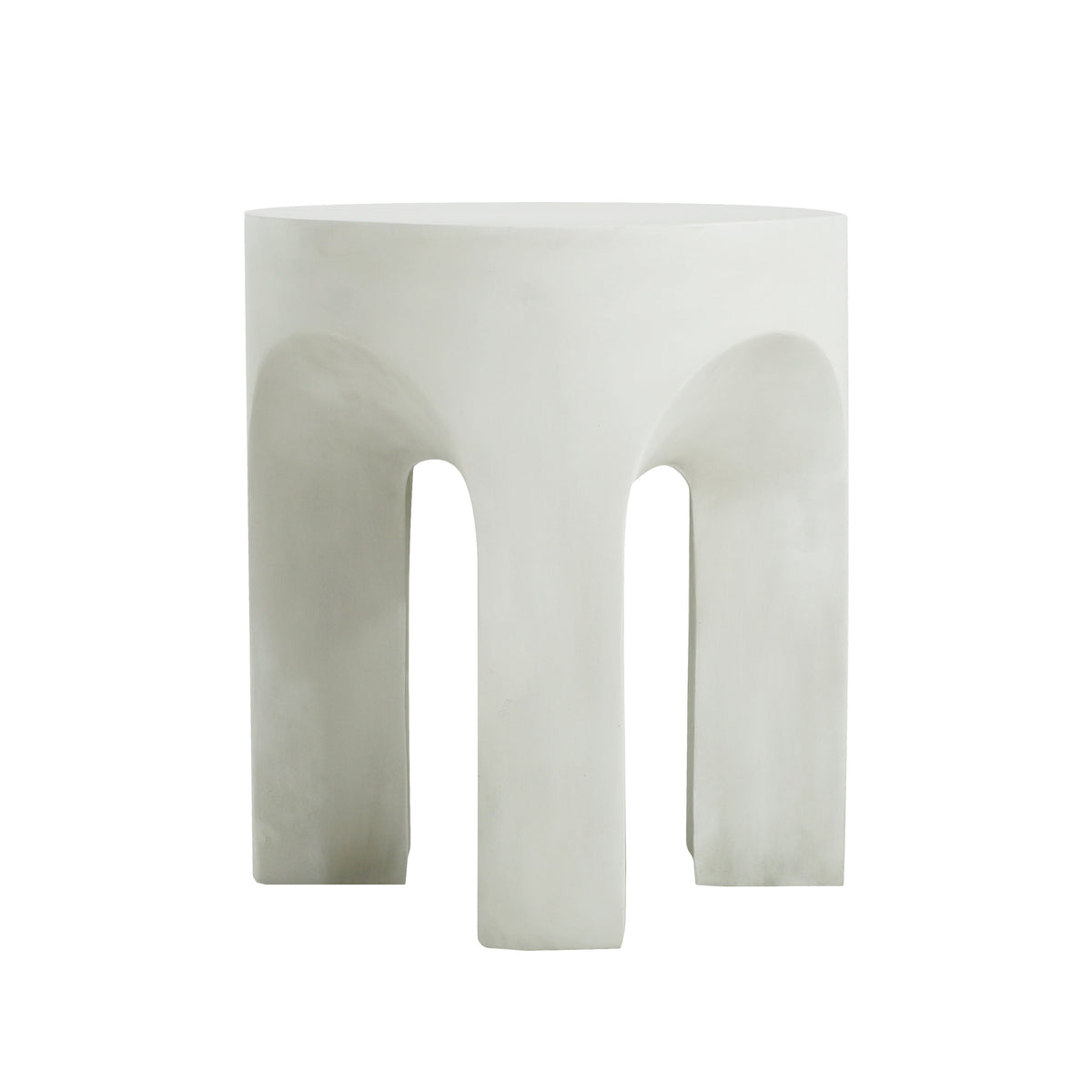 Outdoor MGO Round Top Side Table/End Table, Antique White