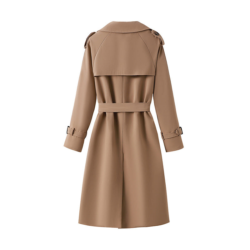 Sophisticated Mid-length Trench Coat For Women