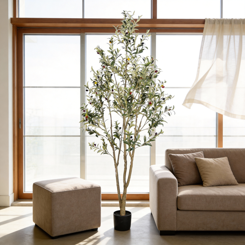 7' Artificial Olive Tree