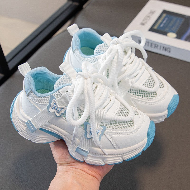2026 Summer Hot-selling Baby Girls Mesh Dad Sneakers, Breathable Soft Sole Lightweight Comfortable Sports Shoes