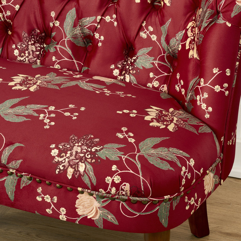 European Style Wine Red Sofa Chair