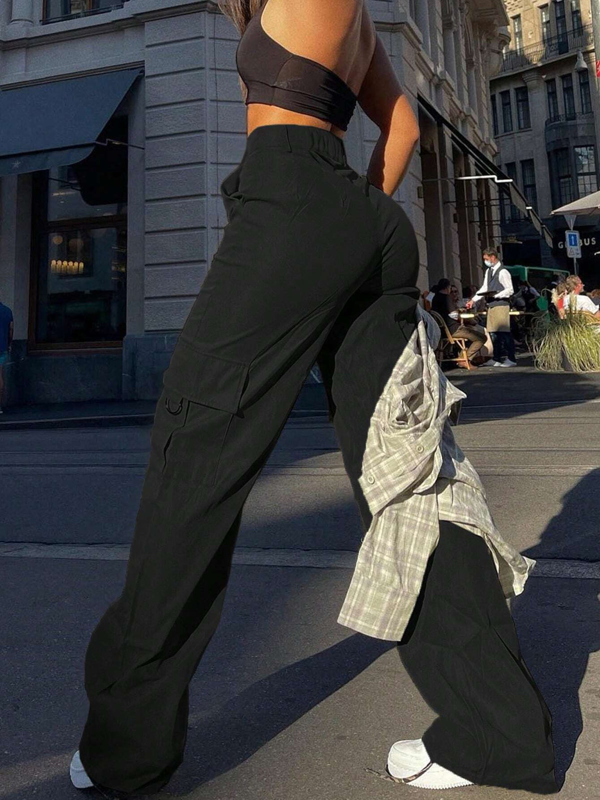 Women's Casual Workwear Trousers - Comfortable Breathable Straight Leg Pants for Office Business Daily Wear