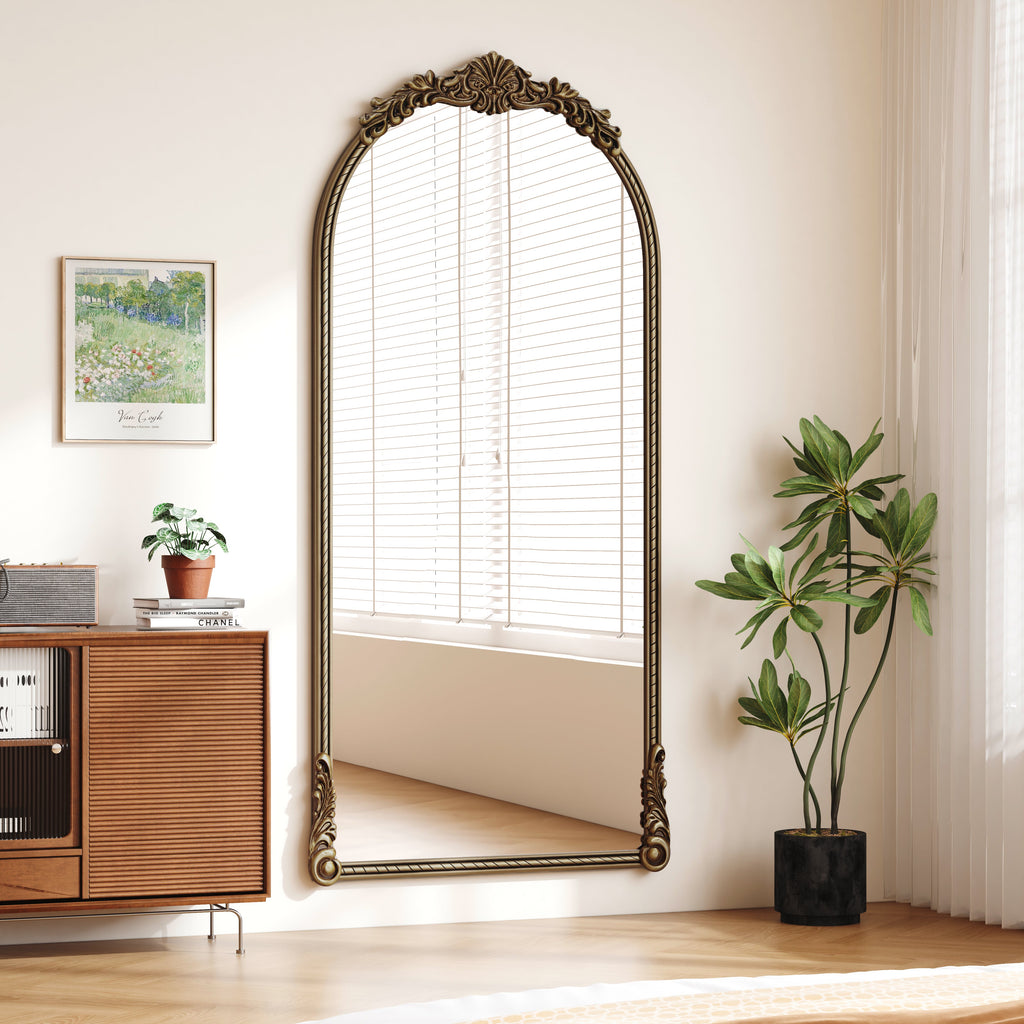 Arch Oval Vintage Relief Mirror Wall Hanging