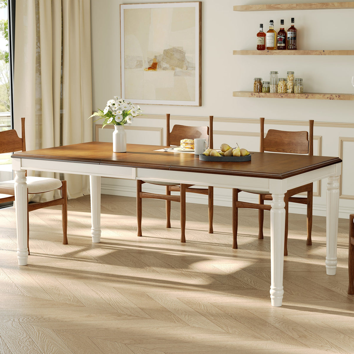 TREXM Traditional Rectangular Dining Table