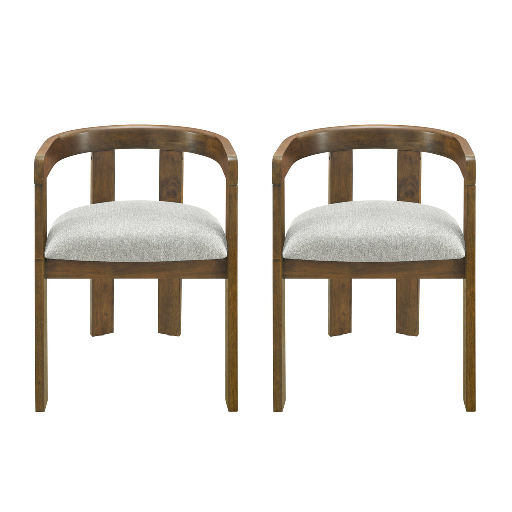 Modern Barrel Dining Chairs (Set of 2)
