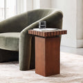 Walnut Wood Square End Table