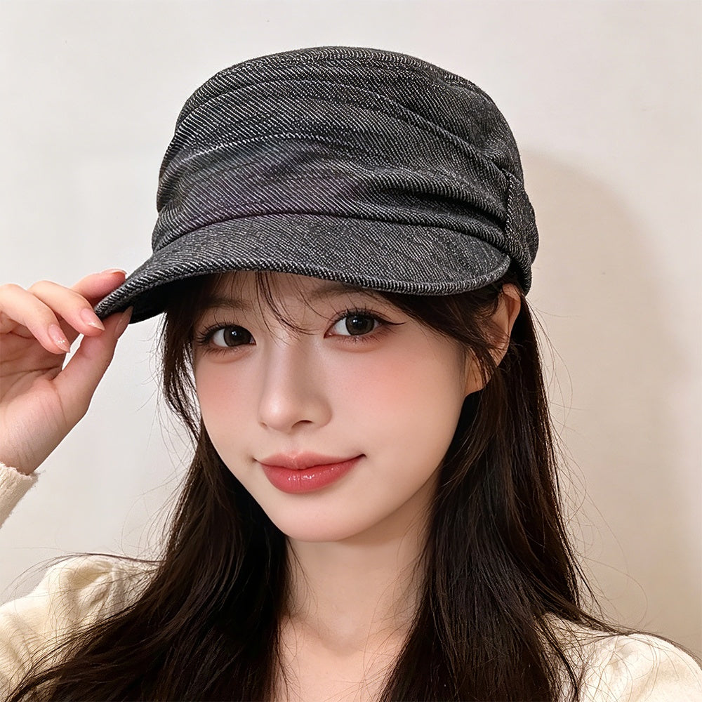 Old Money Style Retro Ruffled Flat Top Bowler Hat - A Stylish Casual Versatile Hat That Makes Your Face Look Smaller And More Artistic. Perfect For A Painter