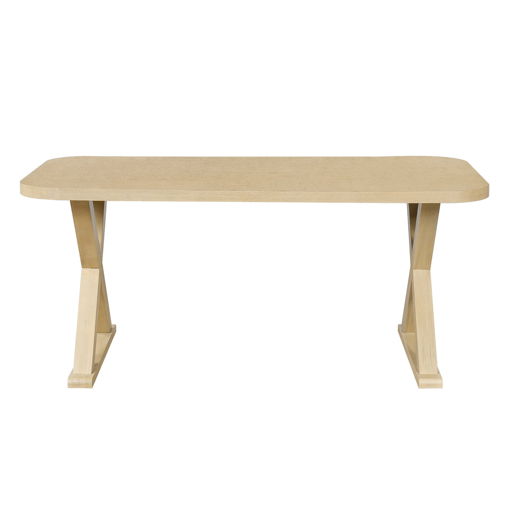 Natural Oak Veneer Dining Table