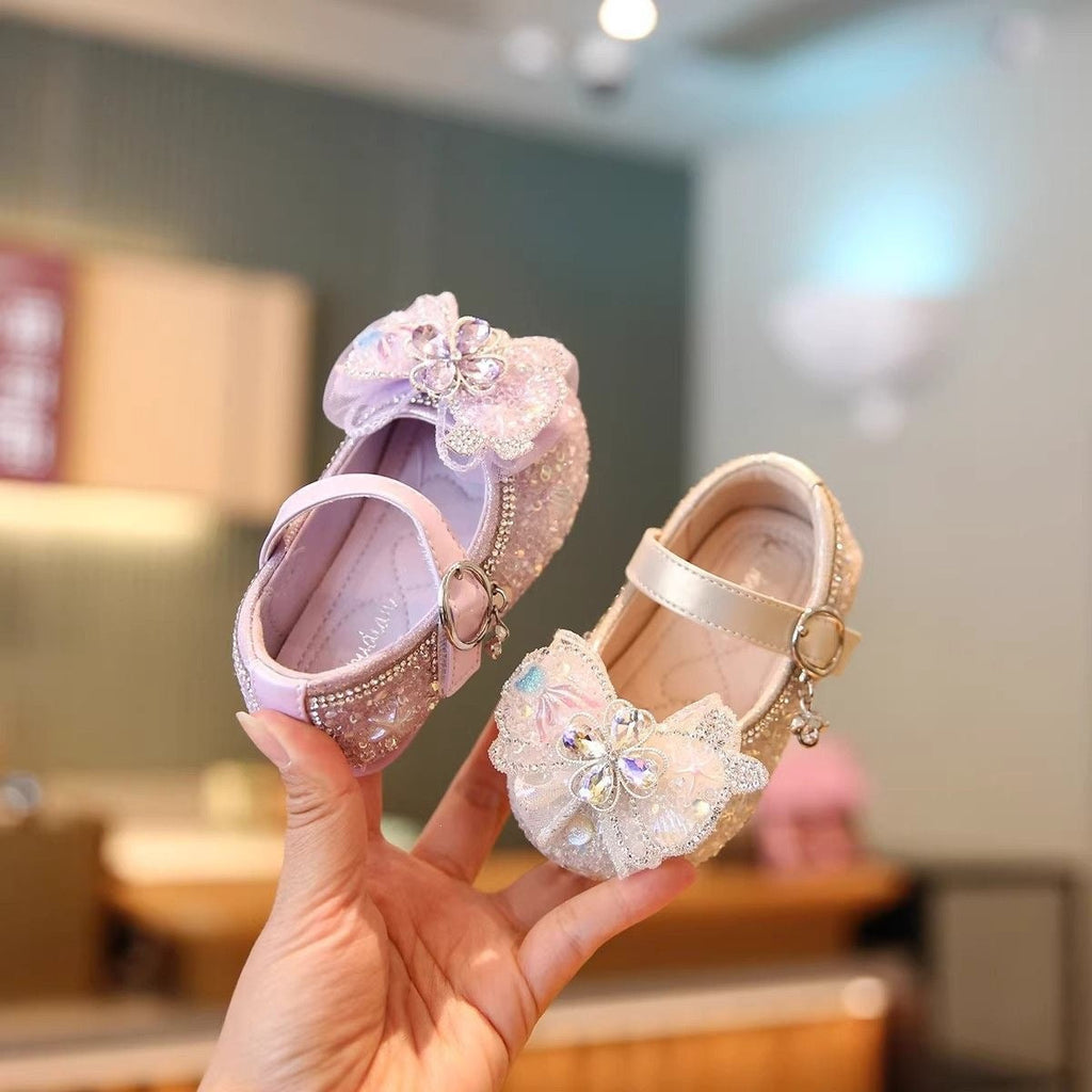 Little Girls Bow-tie Leather Shoes