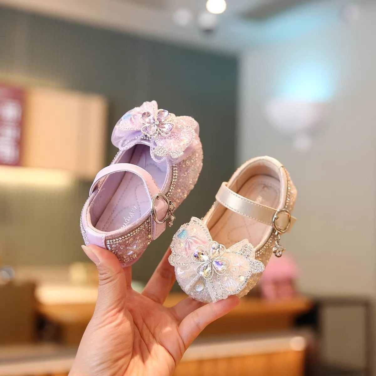 Little Girls Bow-tie Leather Shoes