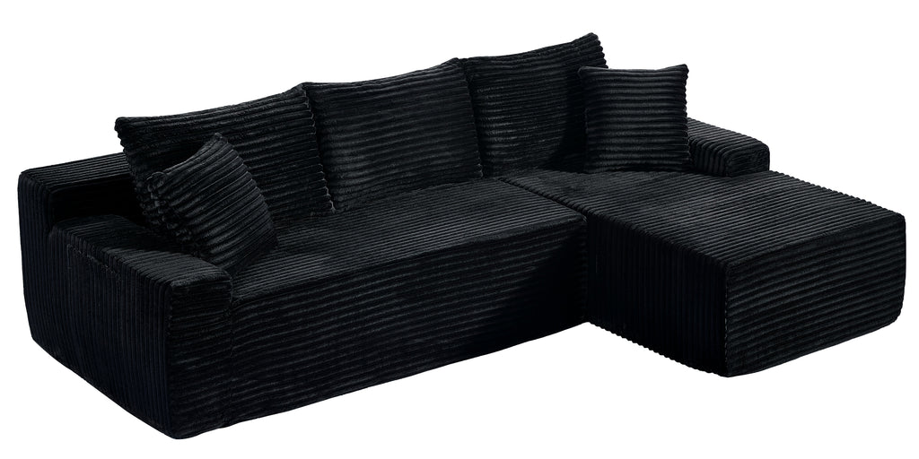 94.06 Inch Right Chaise L Shaped Boneless Cloud Sectional Sofa