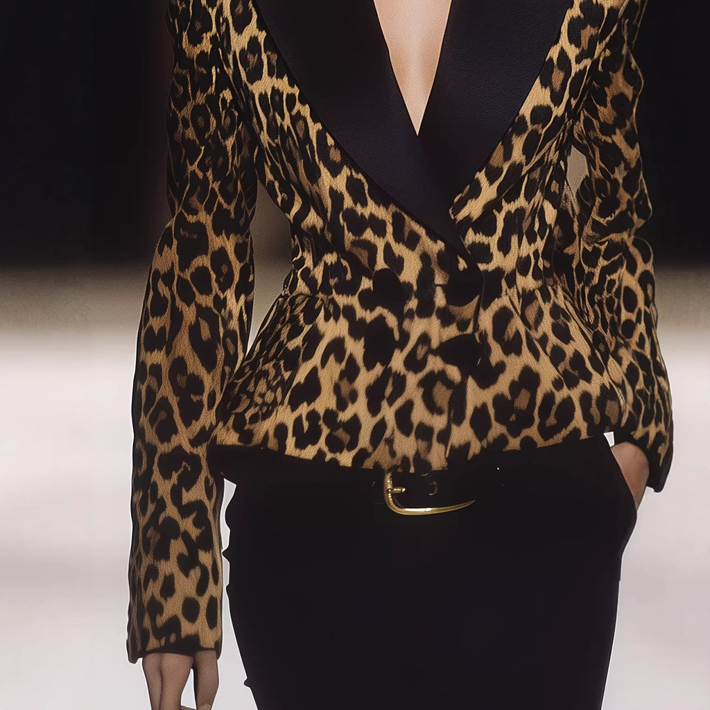 Tailored Short Blazer With Contrasting Lapels