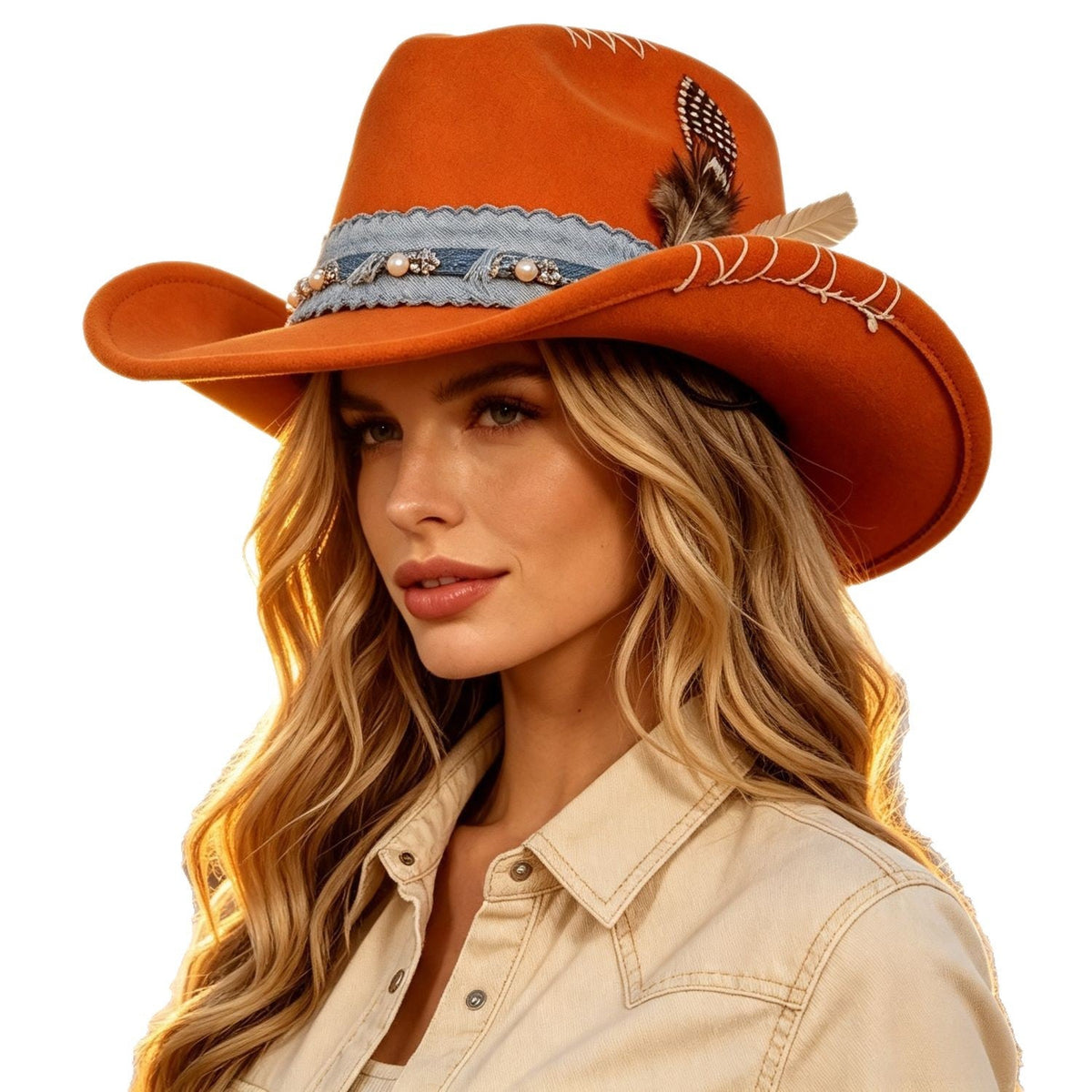 Western Cowboy Vintage Jazz Hat Felt Hat