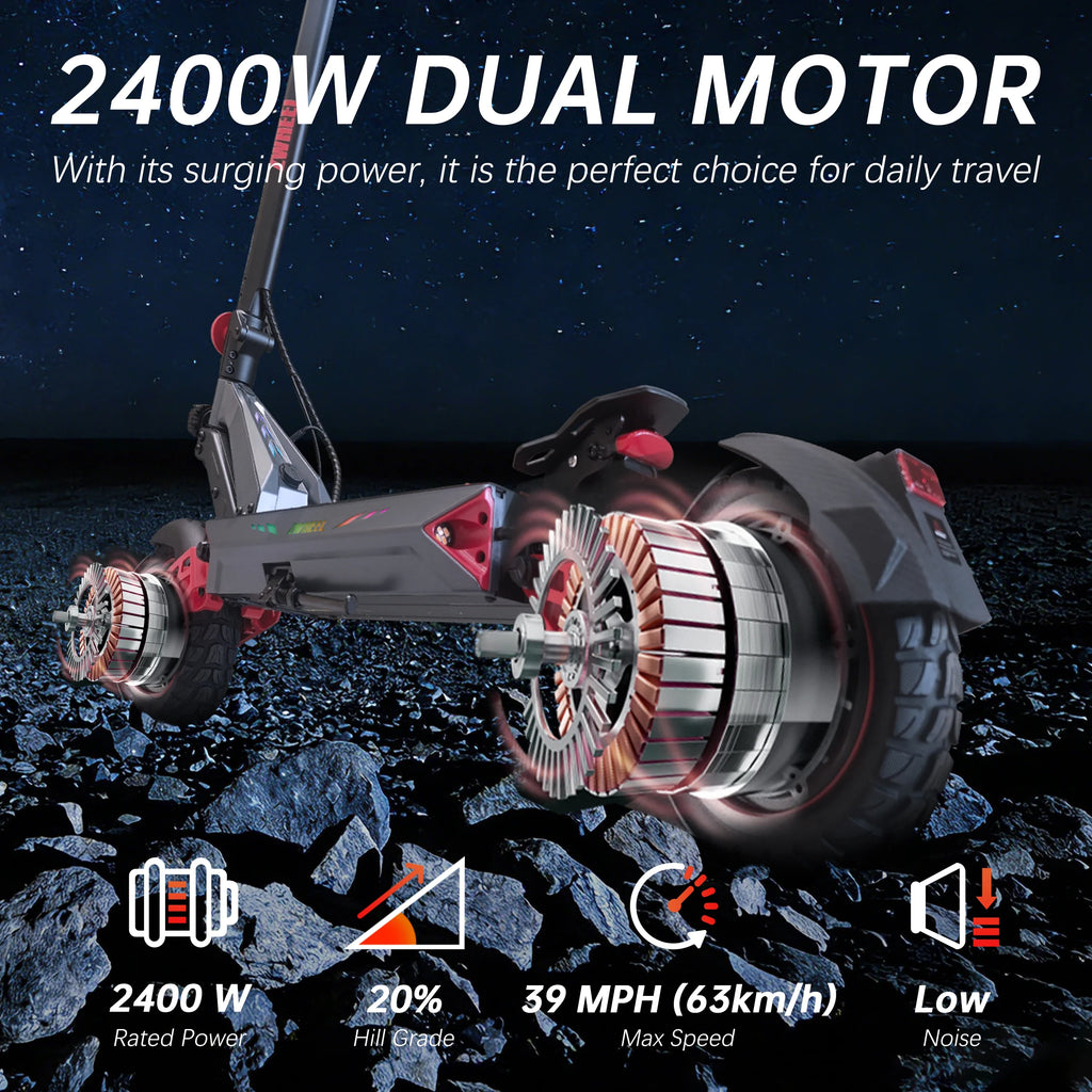 ZWHEEL D3 Dual-Motor Electric Scooter, 2400W