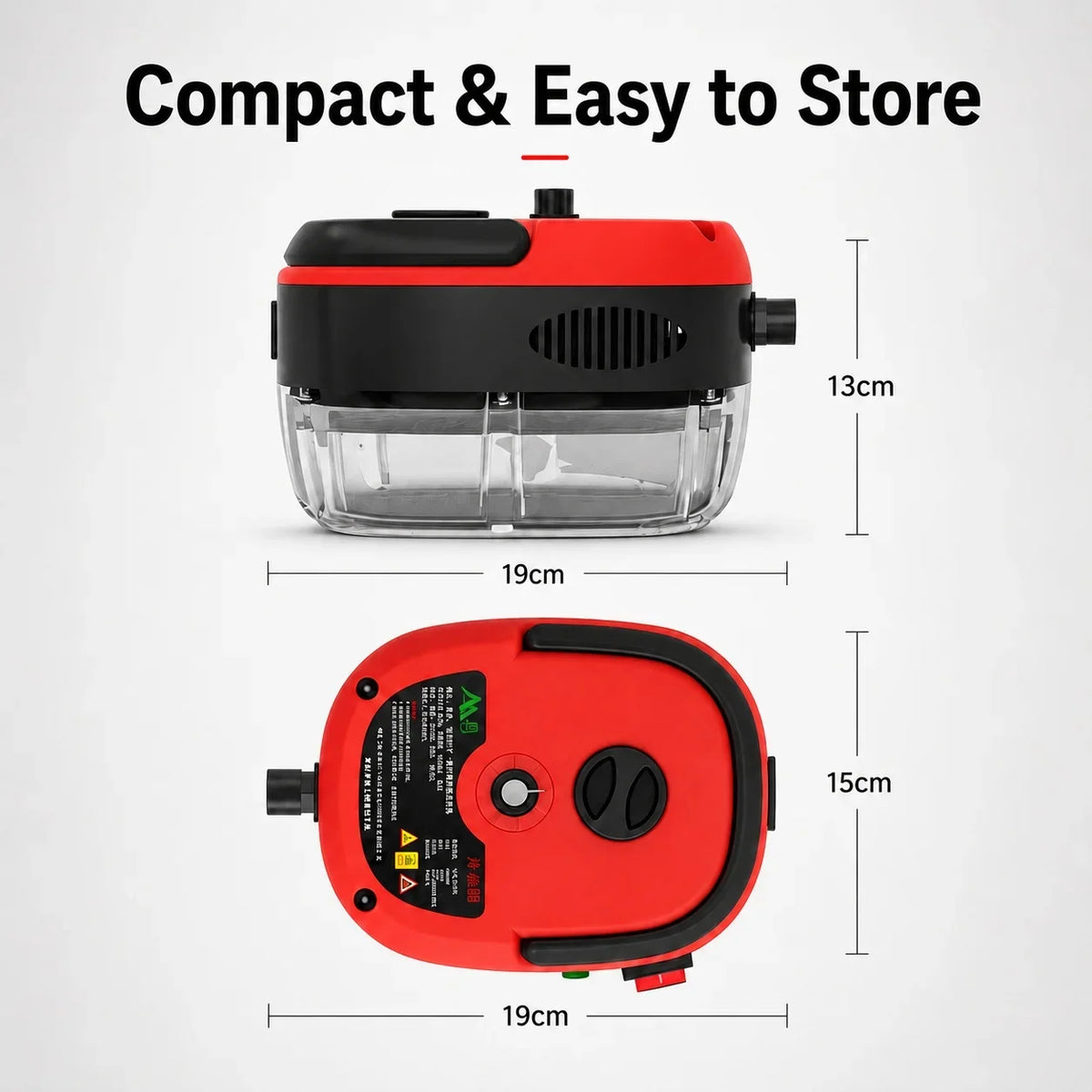 High-Pressure Steam Cleaner, 105°C, 3 Bar, 6 Steam Levels