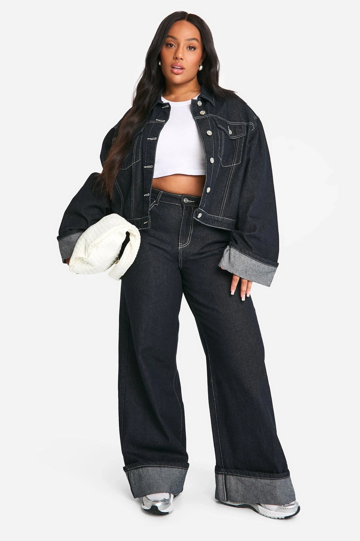 Wholesale Women's Denim Jacket Button Autumn Casual Regular Fit Plus Size Vintage Breathable Stonewashed In-Stock