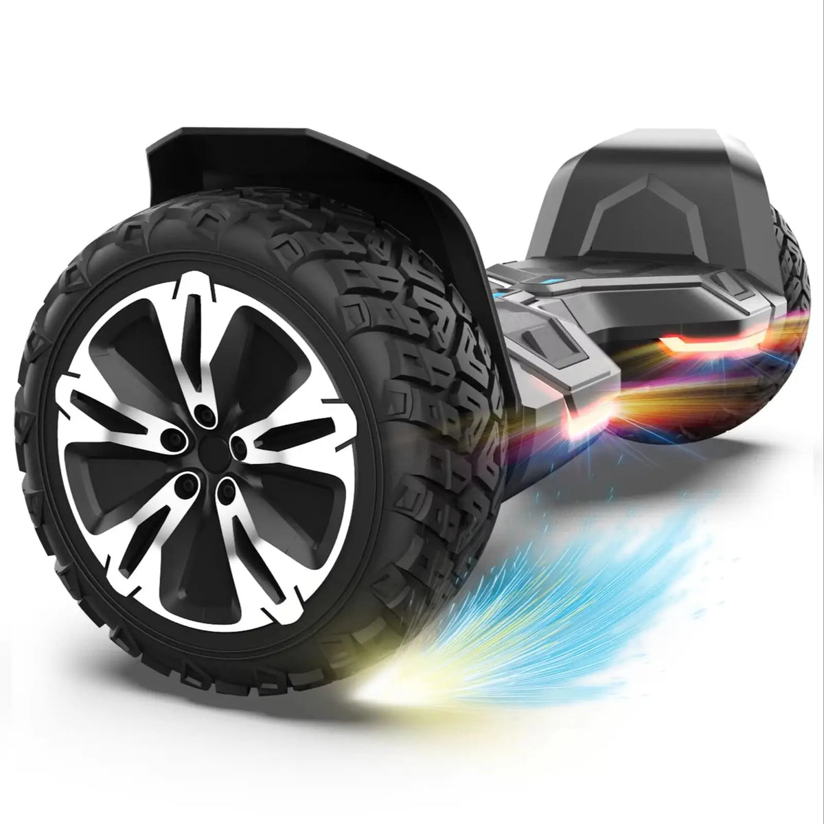 GYROSHOES Warrior 8.5'' All-Terrain Hoverboard for Kids & Adults, Dual 350W Motors Off-Road Self-Balancing Scooter, 10 MPH Max Speed, 265 lbs Capacity, UL2272 & CPC Certified, Bluetooth Speaker, LED Lights
