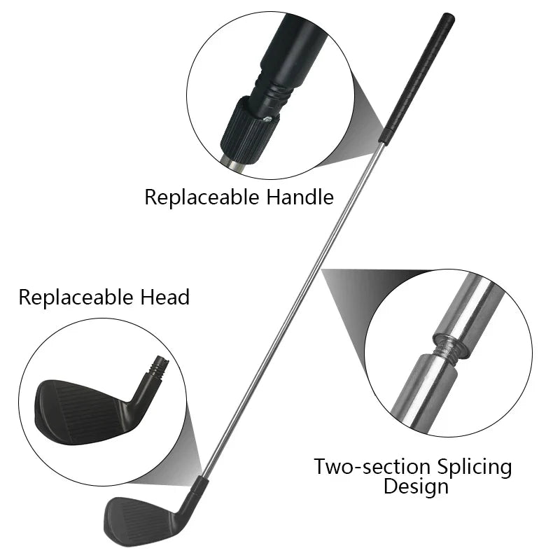 Detachable Golf Club, Lightweight Plastic Head, for Putting and Chipping Practice, Training Aid, Indoor and Outdoor Golf Trainer