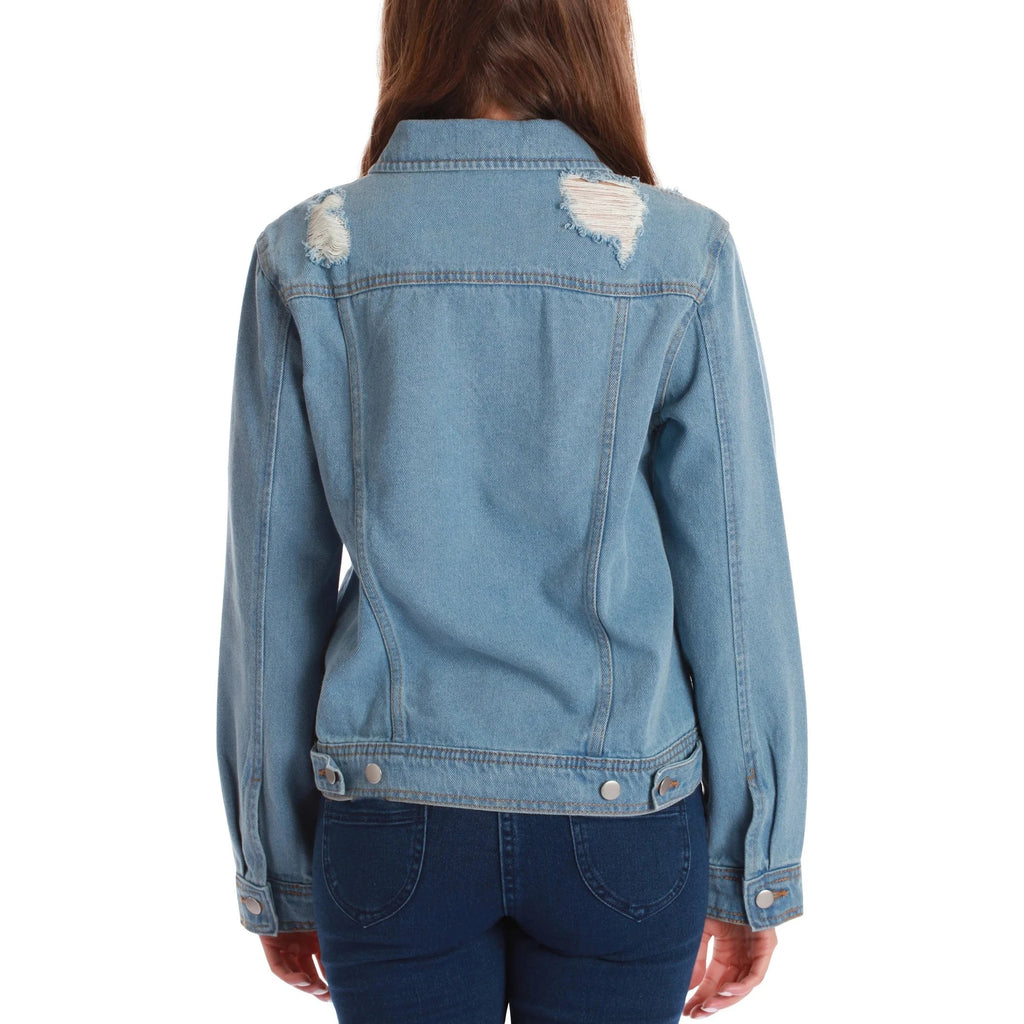 High Premium High Quality Custom Women's Denim Jacket Button Detail Vintage Style Sweet Design OEM Services