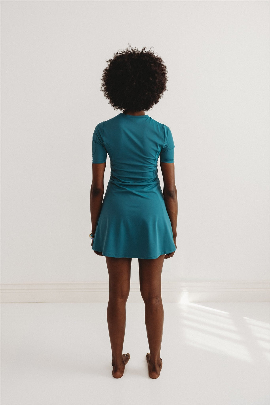 The Blair Resort Swim Dress | UPF 50+ Short Sleeve Swim Dress with Built-In Shorts
