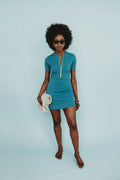 The Blair Resort Swim Dress | UPF 50+ Short Sleeve Swim Dress with Built-In Shorts