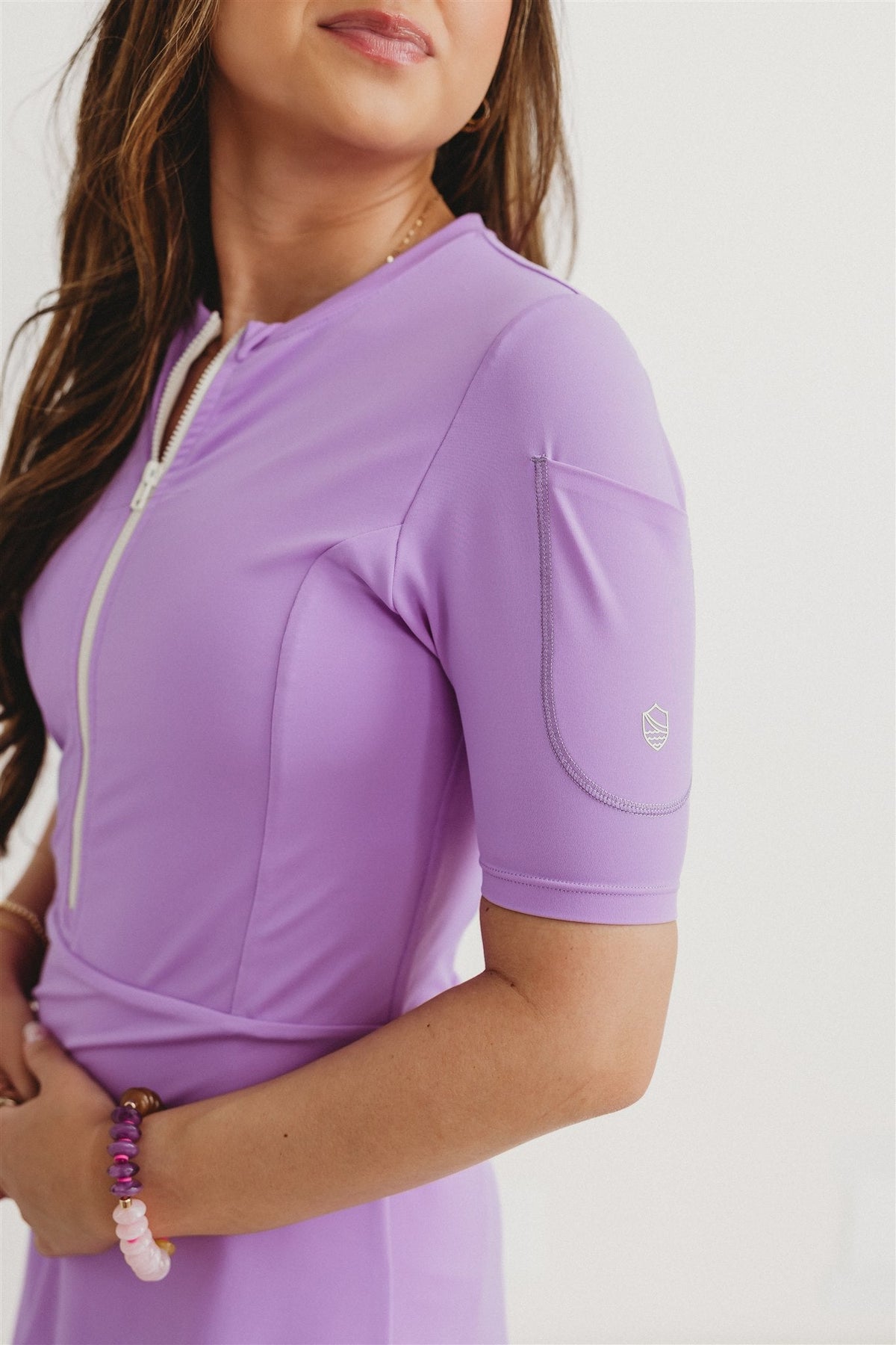 The Blair Resort Swim Dress | UPF 50+ Short Sleeve Swim Dress with Built-In Shorts