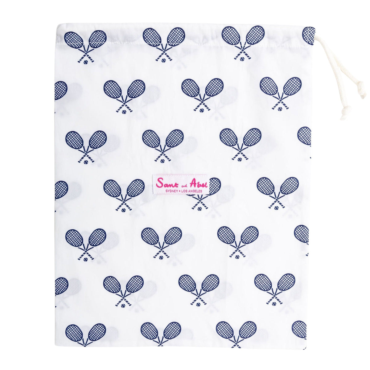 Women's Tennis Navy Night Shirt - Organic Cotton Poplin