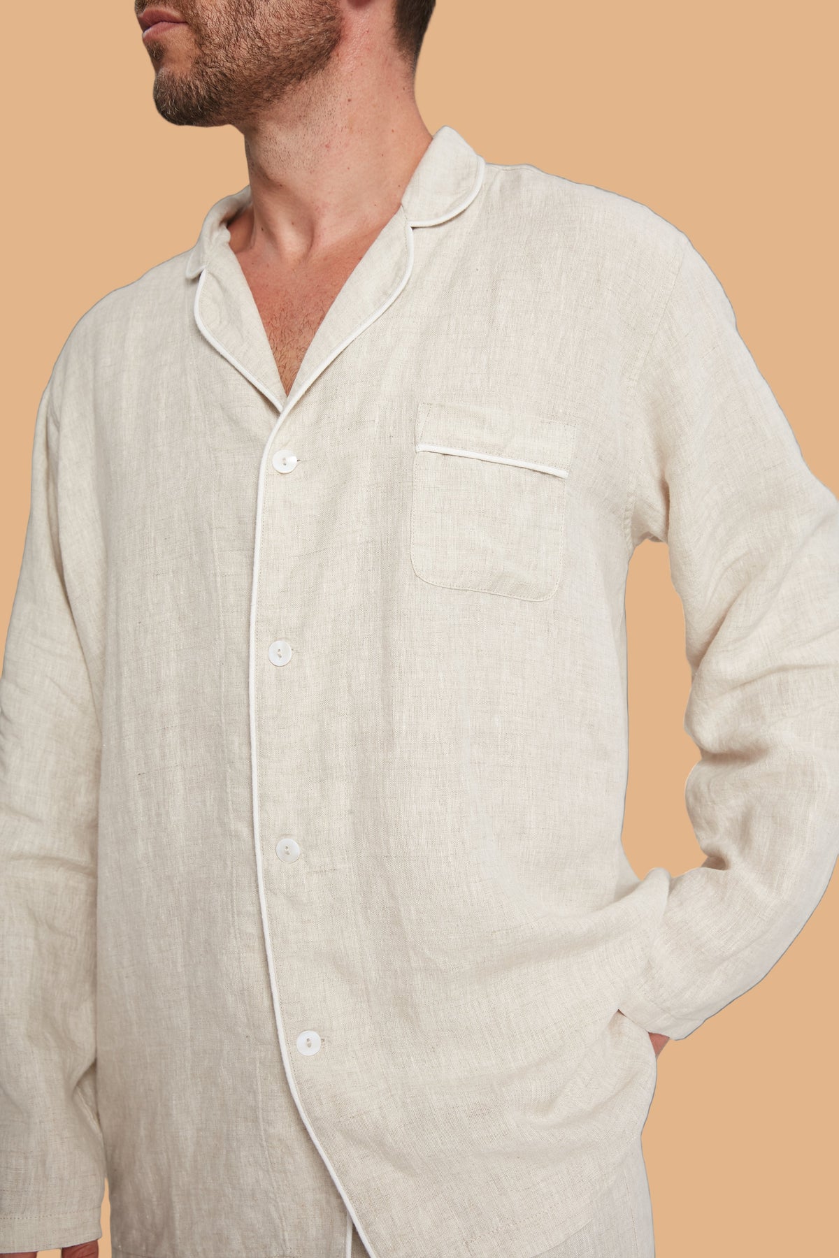 Men's Long-Sleeve Hemp Sleepwear