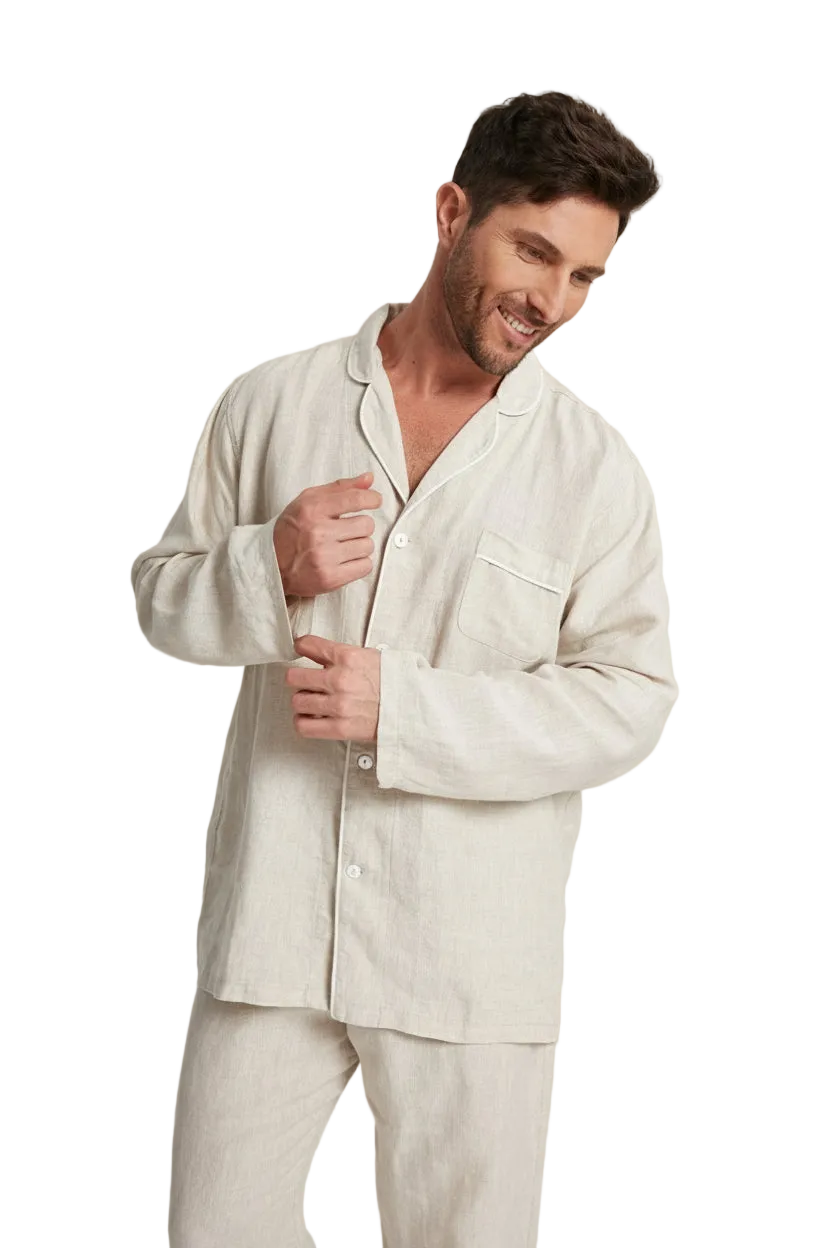 Men's Long-Sleeve Hemp Sleepwear
