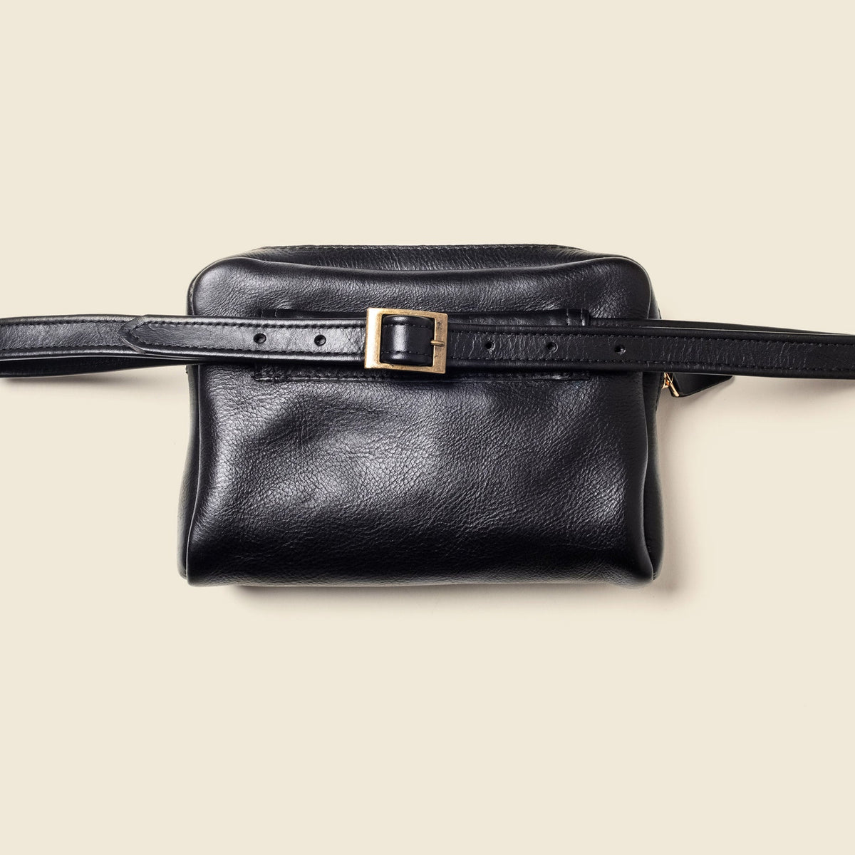 Leather Fanny Pack - Black