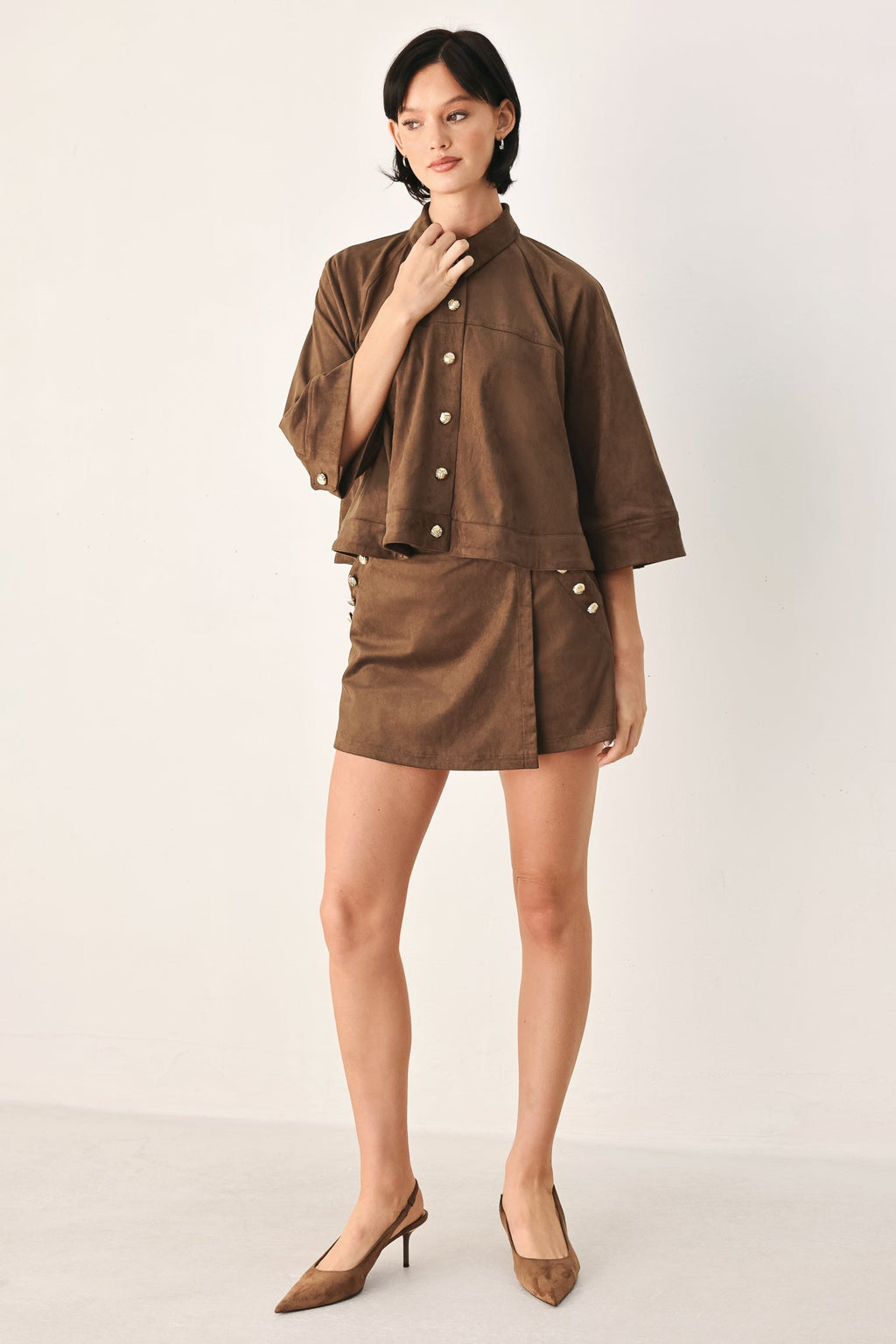 SUEDE ESCAPE CROPPED JACKET